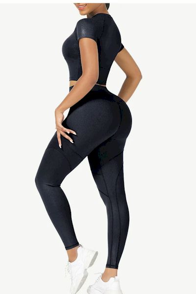 Load image into Gallery viewer, All-Day Workout Luxury: 4 - Way Stretch Yoga Suit with Soft Compression
