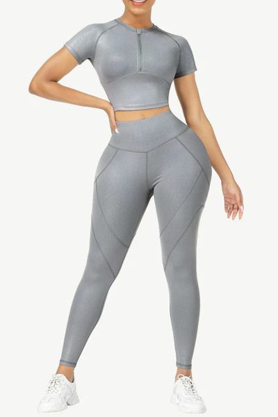 All-Day Workout Luxury: 4 - Way Stretch Yoga Suit with Soft Compression