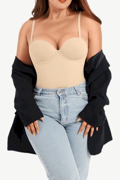 Bustier Underwire Tummy Control Bodysuit for a Sleek and Slender Figure