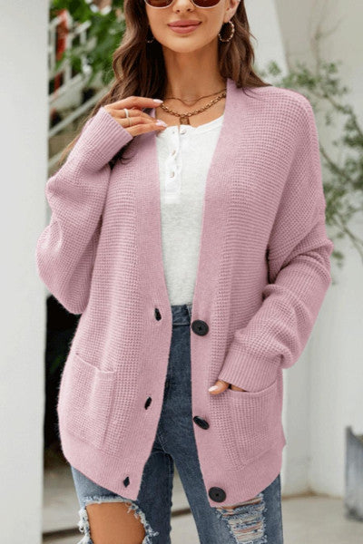 Weekend Chic: Casual V-Neck Knitted Sweater with Subtle Stretch