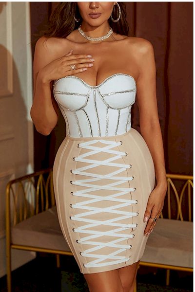 Chic Tube Strapless Bodycon Mini Prom Dress