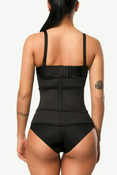 Load image into Gallery viewer, Sleek Elegance: Close Fitting Black Zipper Hook Latex Waist Shaper for Queens
