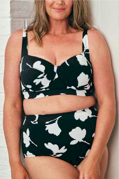 Curvy Chic Graphic Print Underwire Tankini Set  Plus size