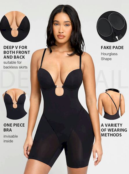 Tailored Support, Timeless Beauty: Customizable Fit Body Shaper with Steel Ring Design