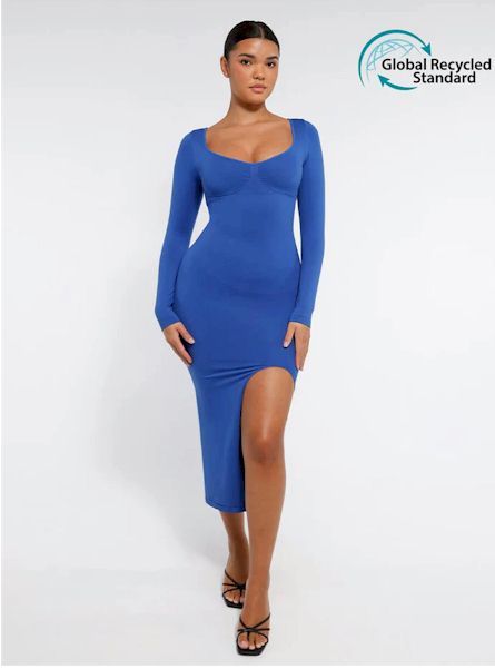 Eco-Friendly Shaping Dress with Slit