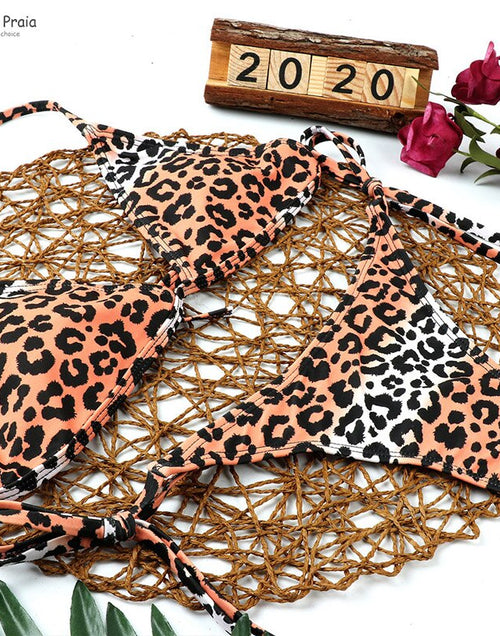 Load image into Gallery viewer, Wild and Sexy All Day: Turn Heads with our Smokin&#39; Hot Leopard Print Bikini!
