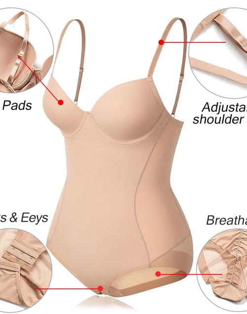 Load image into Gallery viewer, Tummy Control Body Shaper Seamless Shapewear with Built-in Bra
