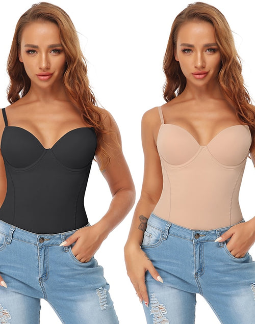 Load image into Gallery viewer, Tummy Control Body Shaper Seamless Shapewear with Built-in Bra
