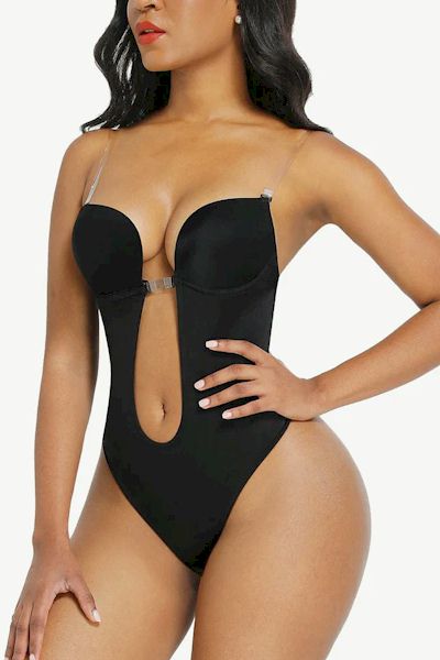 Load image into Gallery viewer, Tummy Control Bodysuit with Nubuck Shoulder Straps for a Comfortable and Confident Fit
