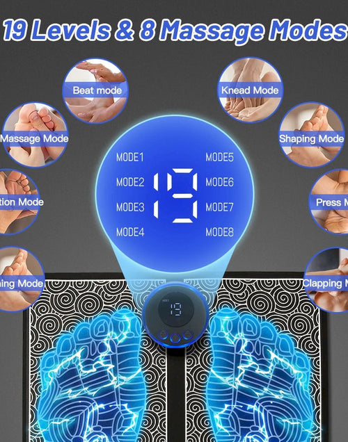 Load image into Gallery viewer, EMS Electric Foot Massager Pad with 19 Intensity Levels Plus EMS Electric Neck and Back Massager
