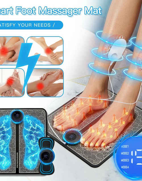 Load image into Gallery viewer, EMS Electric Foot Massager Pad with 19 Intensity Levels Plus EMS Electric Neck and Back Massager
