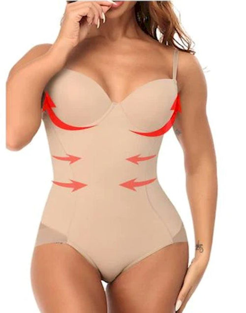 Load image into Gallery viewer, Tummy Control Body Shaper Seamless Shapewear with Built-in Bra
