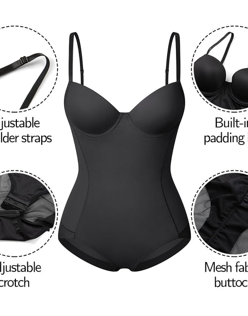 Load image into Gallery viewer, Bodysuits Full Body Shaper Built-In Bras Tummy Control Underwear
