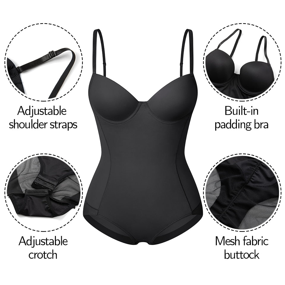 Bodysuits Full Body Shaper Built-In Bras Tummy Control Underwear