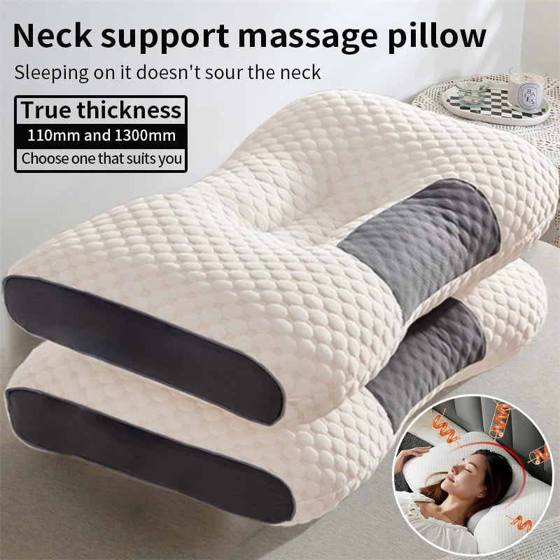 SPA Massage Orthopedic Neck Pillow – Soybean Fiber Comfort for Healthy Sleep