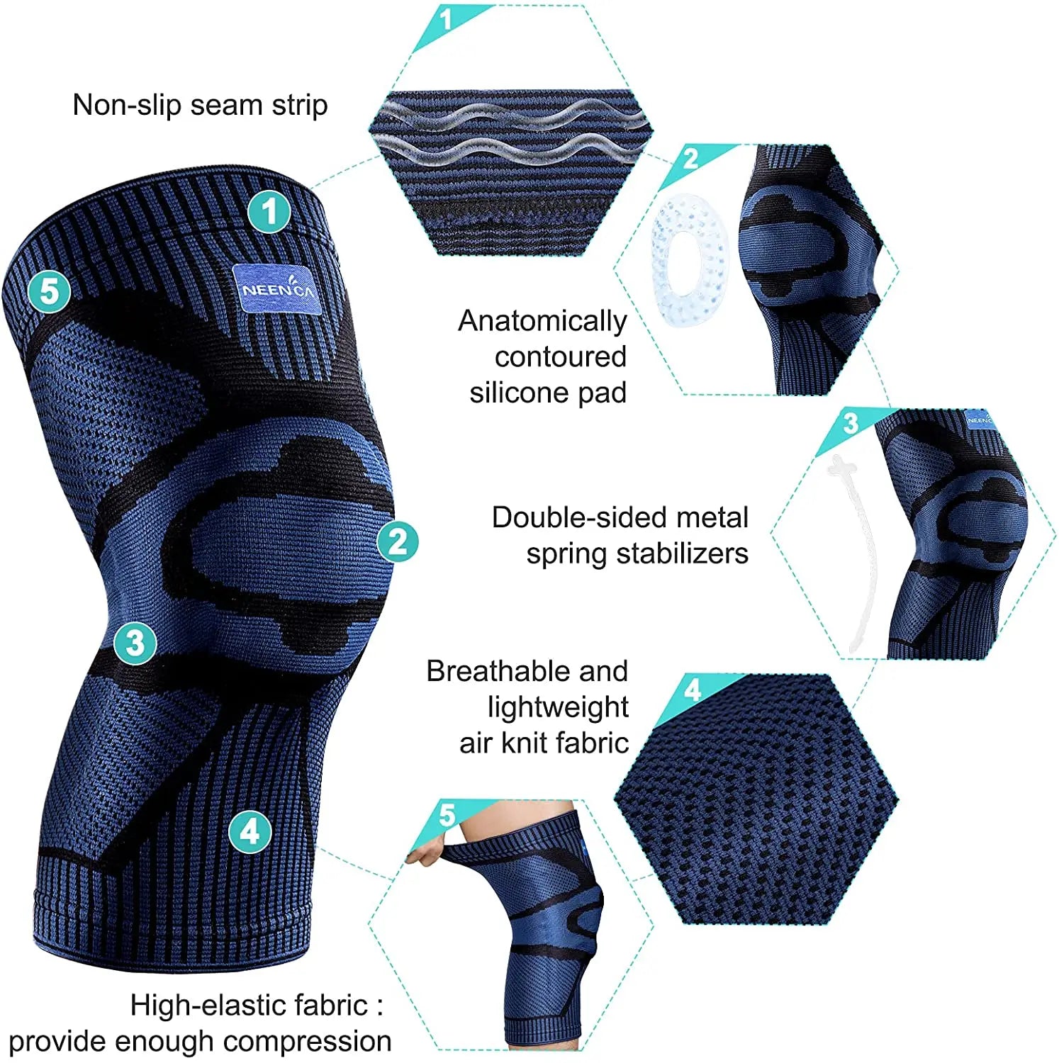 Knee Sleeve Pain Relief Brace for Active Seniors – Comfort & Stability on the Move