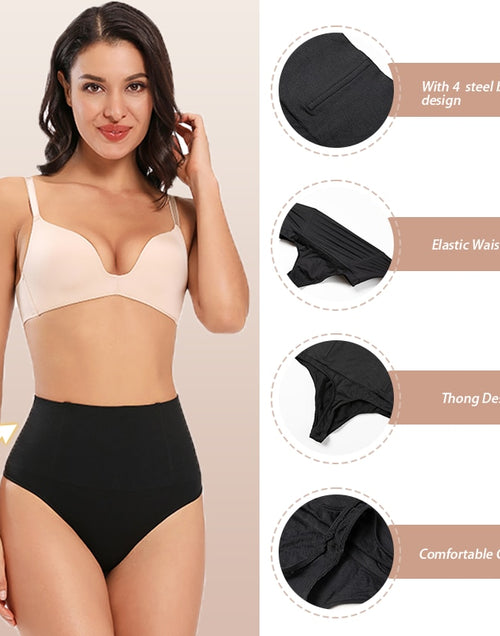 Load image into Gallery viewer, Flaunt Your Curves with High Waist Thong Control Panty Shapewear
