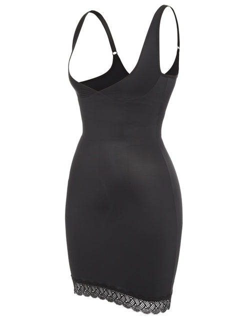 Load image into Gallery viewer, Full Slip Shapewear Dress Bodysuits with Lace Firm Control Waist Cinchers
