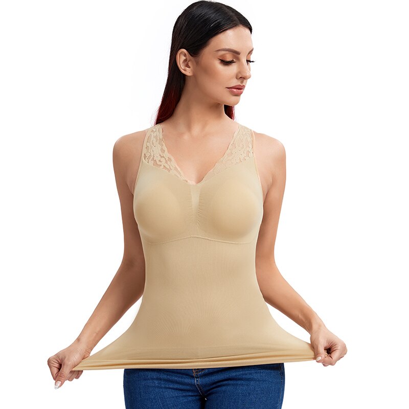 Seamless Shapewear Bodysuit for Women Tummy Control Butt Lifting Body Shaper Smooth Invisible Slimming Underwear with Pads