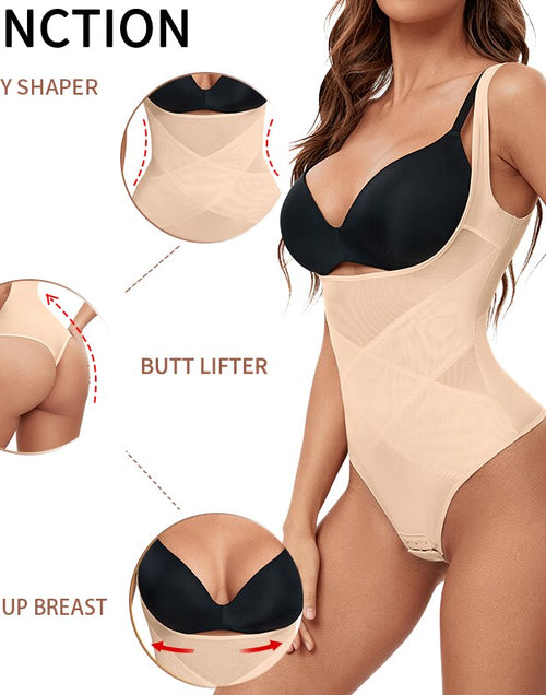 Load image into Gallery viewer, Thong Bodysuits Full BodyShaper Seamless Sexy Tummy Control Shapewear
