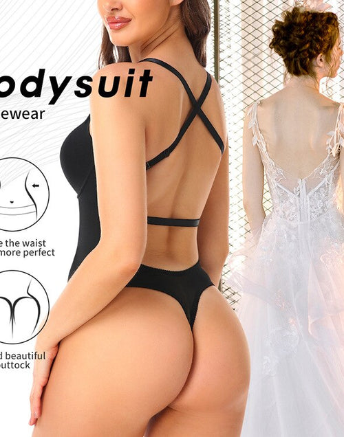 Load image into Gallery viewer, Shapewear Bodysuit Sexy Lingerie  Lace Thong Panties
