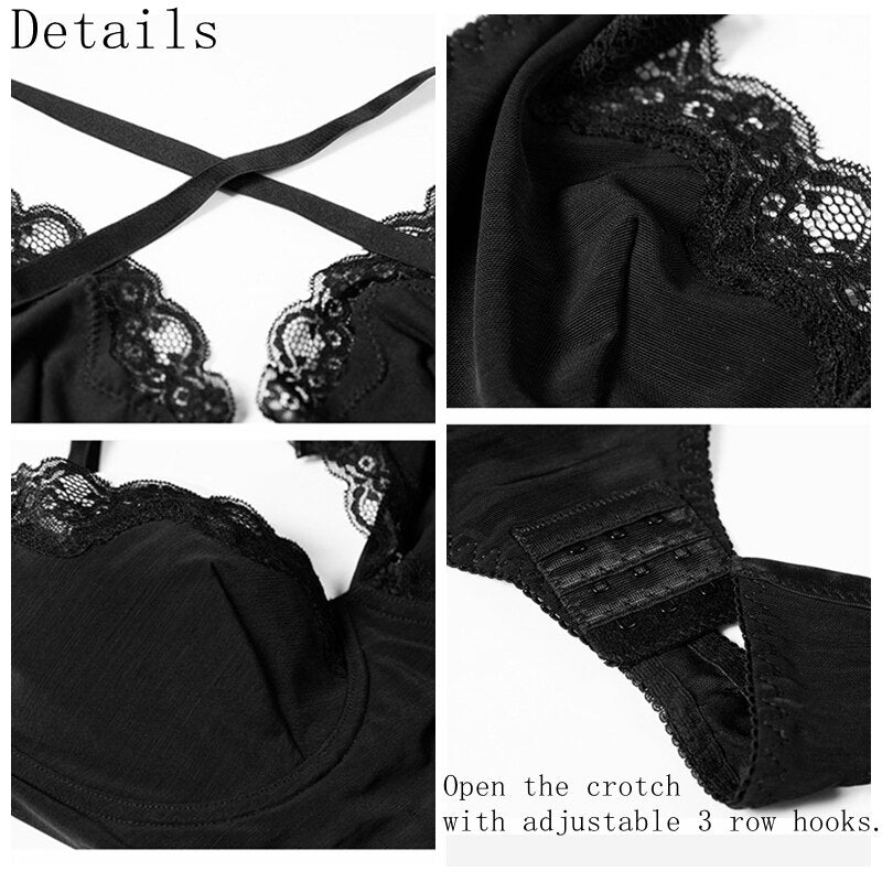 Shapewear Bodysuit Sexy Lingerie  Lace Thong Panties