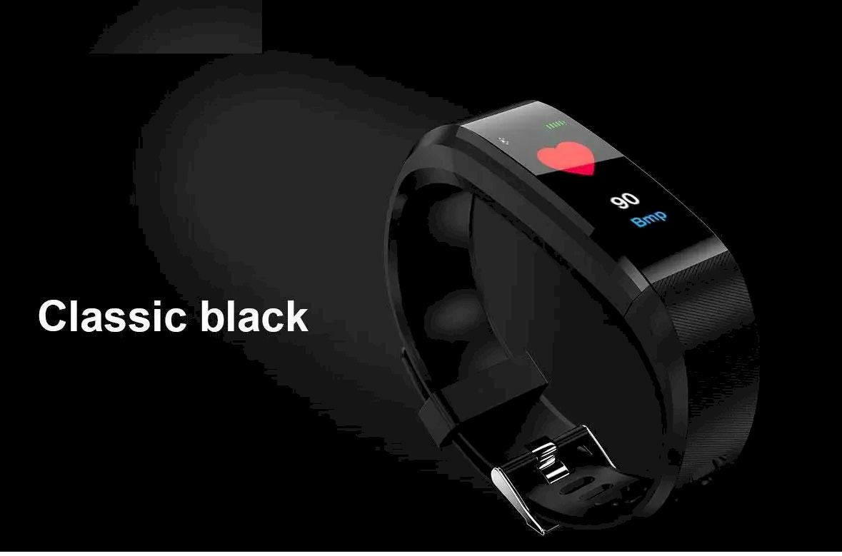 Smart Fitness Tracker Watch with Heart Rate &amp; Blood Pressure Monitor