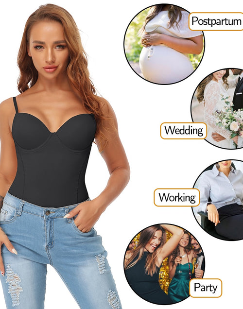 Load image into Gallery viewer, Bodysuits Full Body Shaper Built-In Bras Tummy Control Underwear
