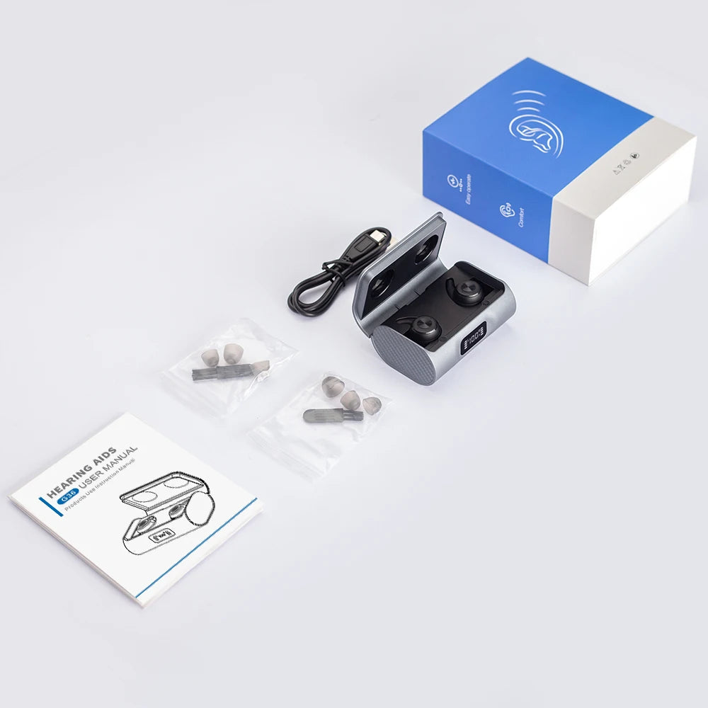 Bluetooth Hearing Device for Seniors — Rechargeable Comfort with Digital Noise Control