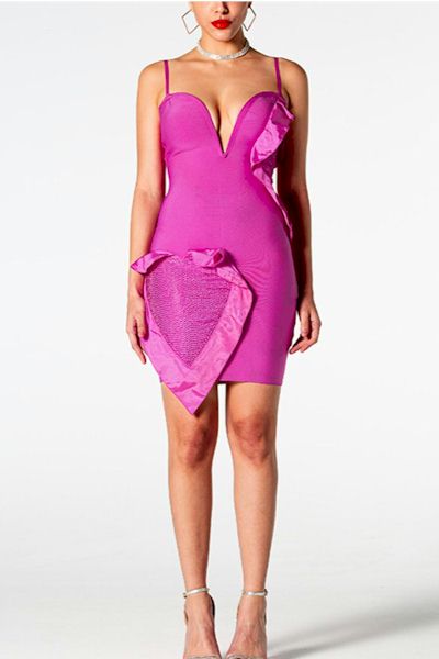 Load image into Gallery viewer, Flaunt Your Curves and Look Your Best in this Sexy and Flattering Slight Stretch Bodycon Mini Dress
