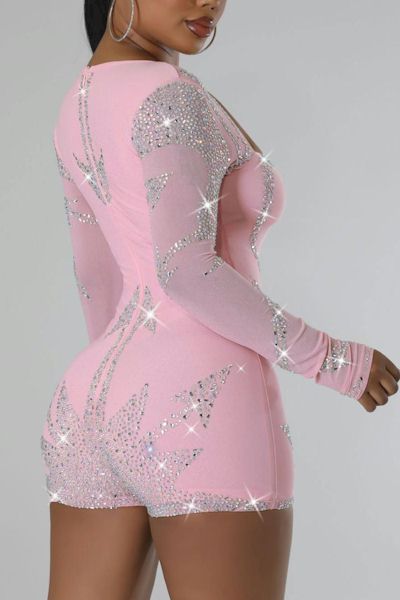 Load image into Gallery viewer, Rhinestone Radiance Square Neck Playsuit
