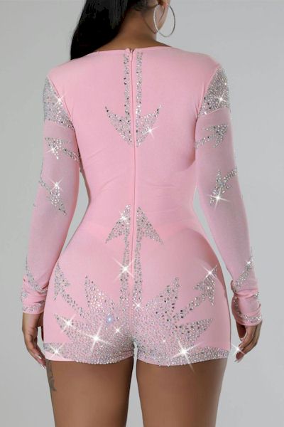 Load image into Gallery viewer, Rhinestone Radiance Square Neck Playsuit
