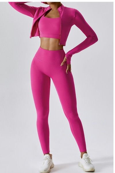 Stunning Pink Yoga Pants Set: Perfect for Any Fitness Enthusiast (size run small)