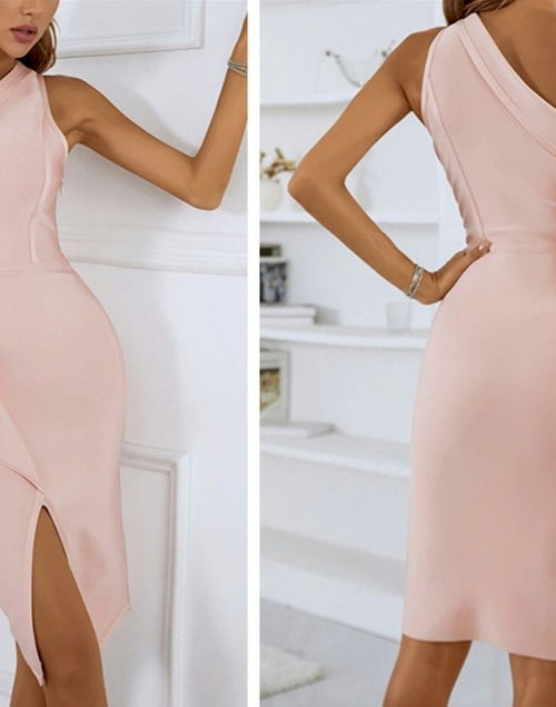 Load image into Gallery viewer, Simplicity with Style: High-Quality Slit Zip-Up Midi Dress for Summer
