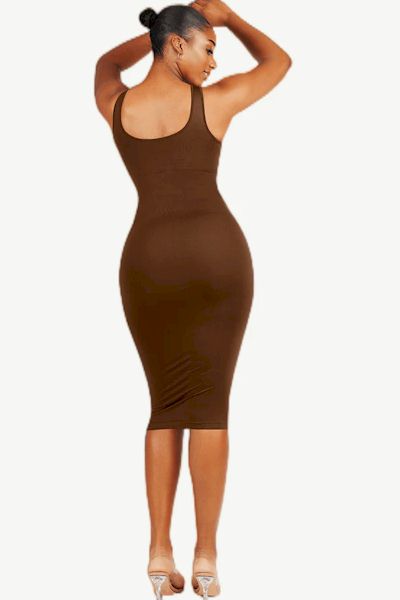 Confidently Snatched: Eco-Friendly Large U-Back Shaper Seamless Dress