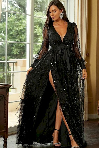 Load image into Gallery viewer, Elegance in Motion: Sequin Maxi Evening Dress for a Stunning Entrance
