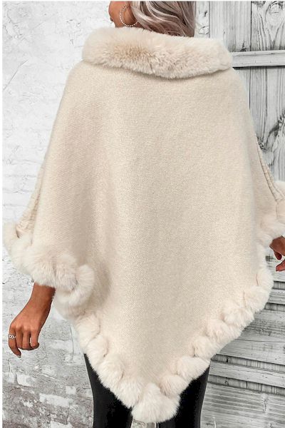 Snuggle in Style: Exquisite Fur Collar Sweater for Lazy Days