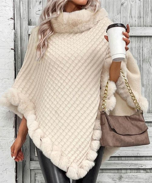 Load image into Gallery viewer, Snuggle in Style: Exquisite Fur Collar Sweater for Lazy Days
