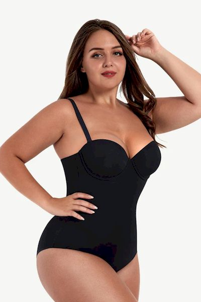 Load image into Gallery viewer, Sculpted Sophistication: Premium Cupped Panty Shaping Bodysuit for Curves
