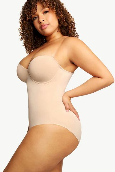 Load image into Gallery viewer, Sculpted Sophistication: Premium Cupped Panty Shaping Bodysuit for Curves
