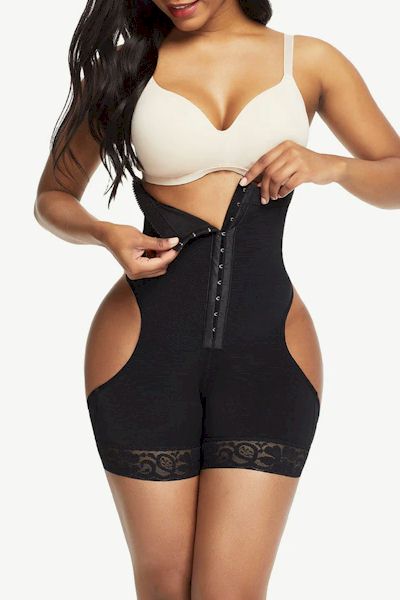 Sleek Confidence: High Waist Open Butt Shapewear Shorts for All-Day Elegance