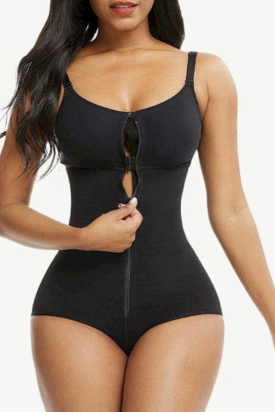 Load image into Gallery viewer, Zipper Chic: Full Body Shaper Fajas with Front Zipper for Effortless Elegance
