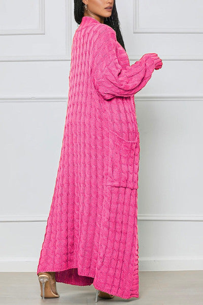 Load image into Gallery viewer, Fashionable and Sophisticated Plus Size Long Cardigan Sweater
