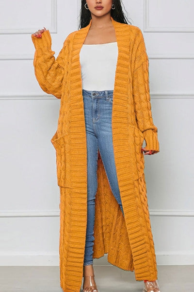 Load image into Gallery viewer, Fashionable and Sophisticated Plus Size Long Cardigan Sweater
