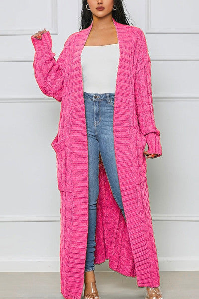 Fashionable and Sophisticated Plus Size Long Cardigan Sweater