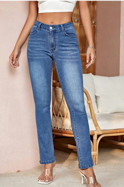 Load image into Gallery viewer, Timeless Glamour: Embrace Luxury in our Non-Stretch High Waist Jeans
