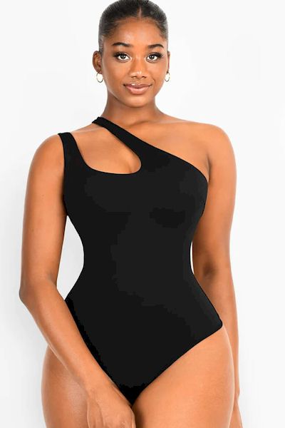 One-Shoulder Cut Out Shapewear Bodysuit: Elegance and Comfort in One