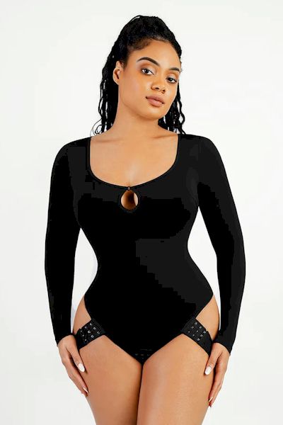 Load image into Gallery viewer, Scoop Neck Butt Lifting Shapewear Thong Bodysuit: Maximize Your Curves
