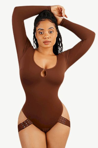 Scoop Neck Butt Lifting Shapewear Thong Bodysuit: Maximize Your Curves