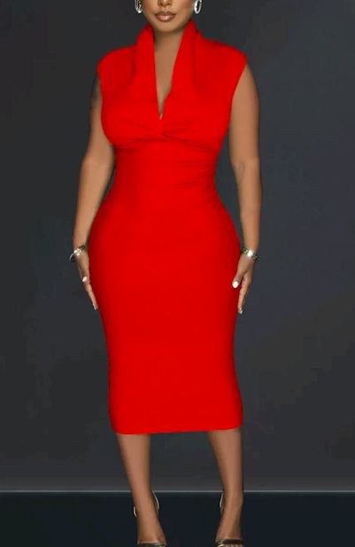 Load image into Gallery viewer, Showstopping Midi Dress to Flatter Curves in Sizes up to 2XL
